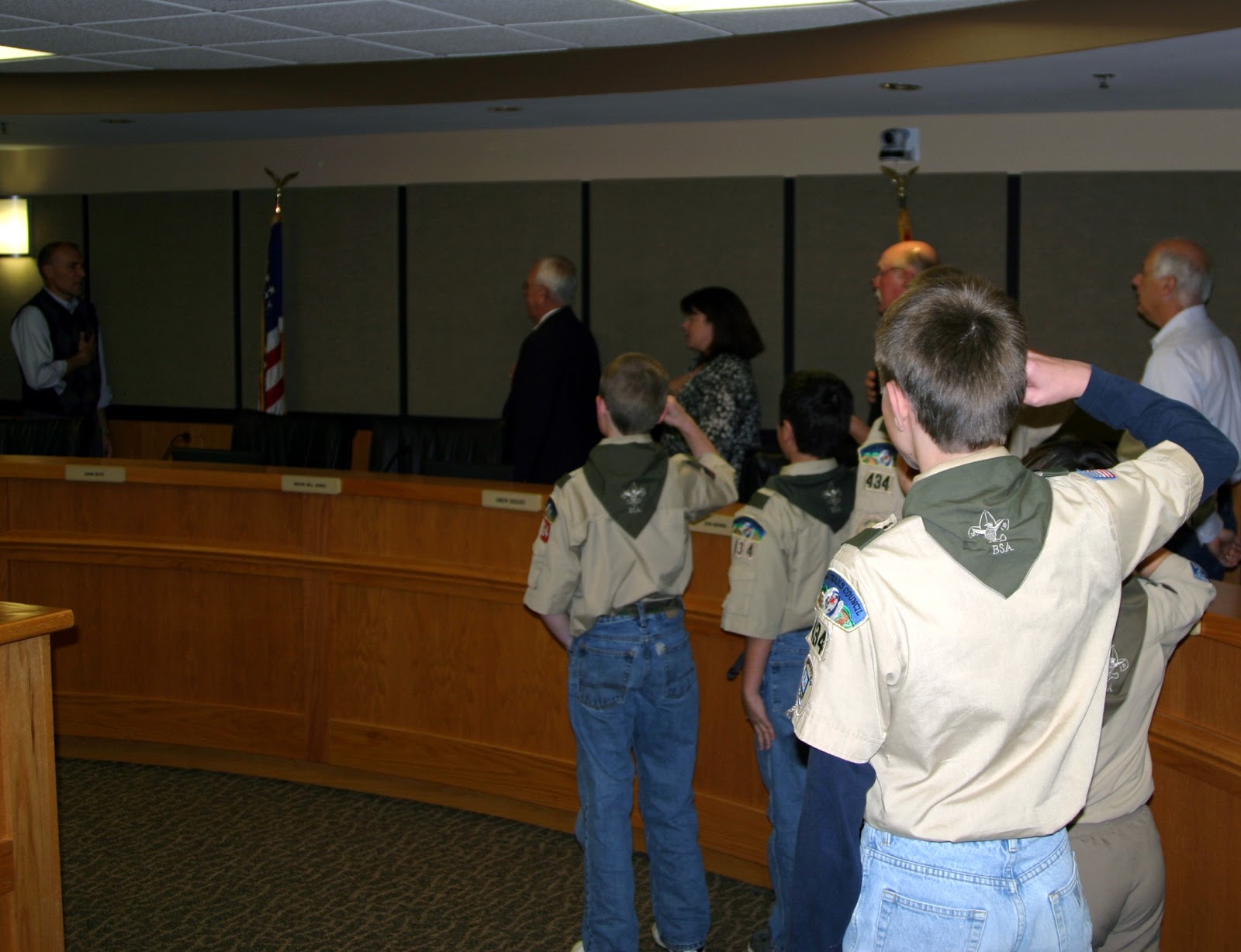 City of Rolla, Missouri Boy Scout Troop 434 leads Pledge of Allegiance