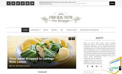 Food Blog Blogger Template | Download Free Food Blog Blogger Template