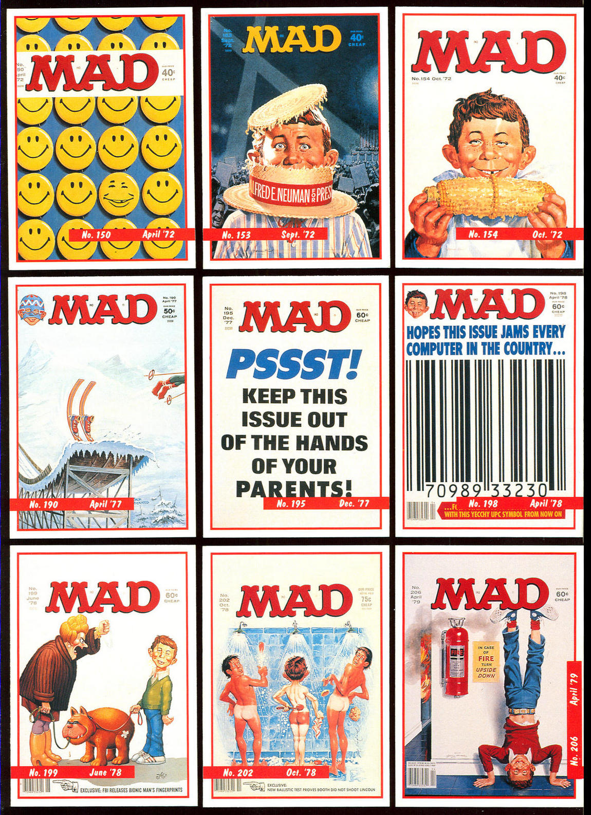 Hairy Green Eyeball 3 Lime Rock MAD trading cards, Series 1, 1992