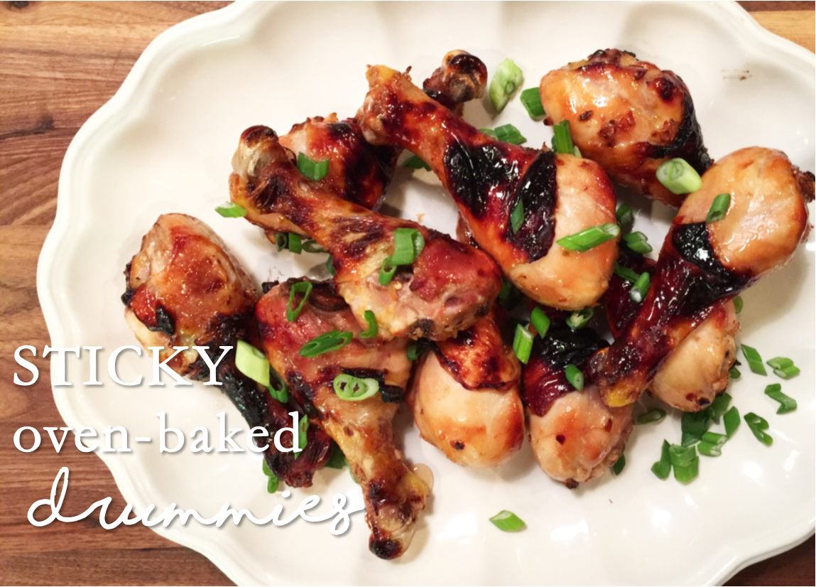 Euna Mae's sticky ovenbaked drummies