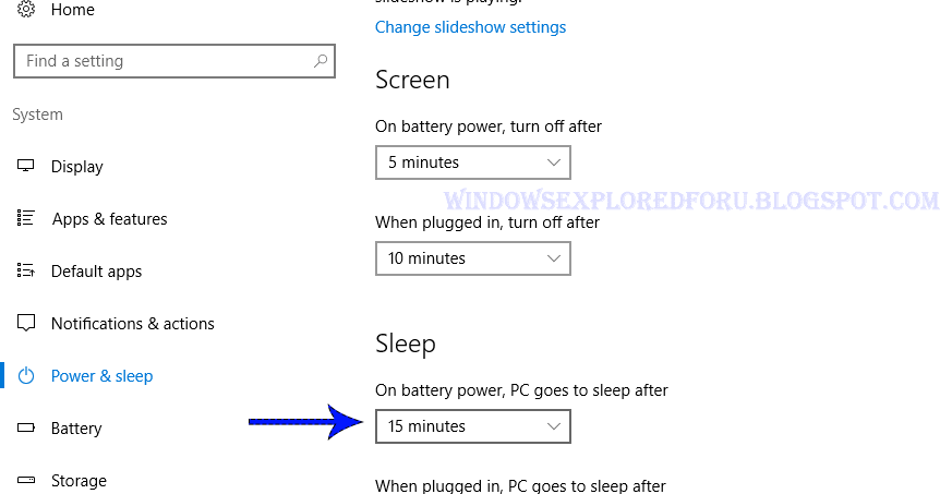 Logeshwaran.org: Sleep mode settings - How to set or change sleep mode