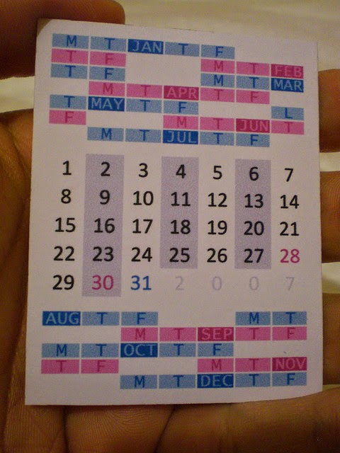 Picture of a calendar