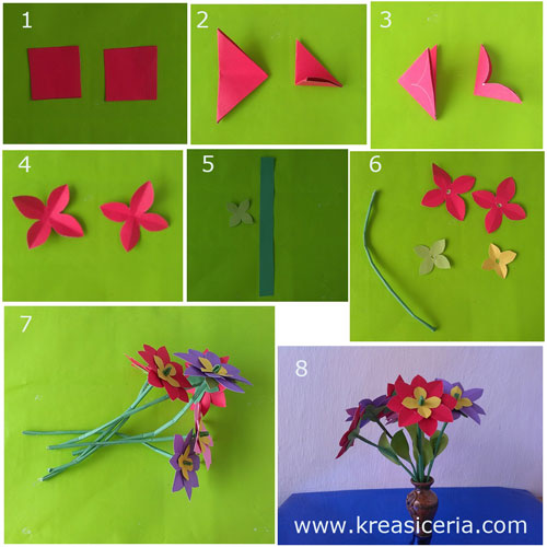Cara Membuat Prakarya Bunga Dari Kertas Untuk Anak Sd