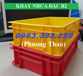 Linh, phụ kiện: Thùng nhựa đặc B2, Khay nhựa đặc chứa đồ, Khay nhựa đặc đựng đồ  1