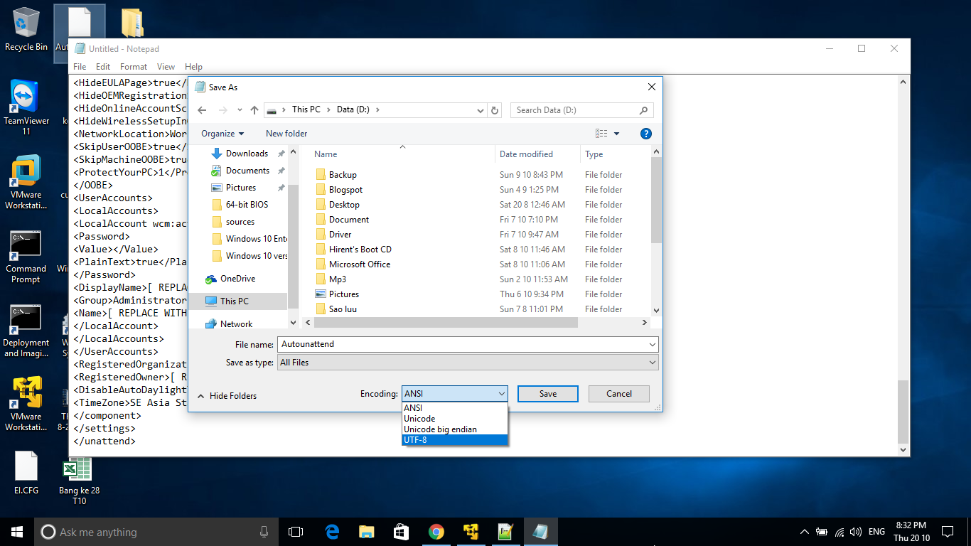 Cách tạo một tập tin trả lời Autounattend.xml để triển khai cài đặt