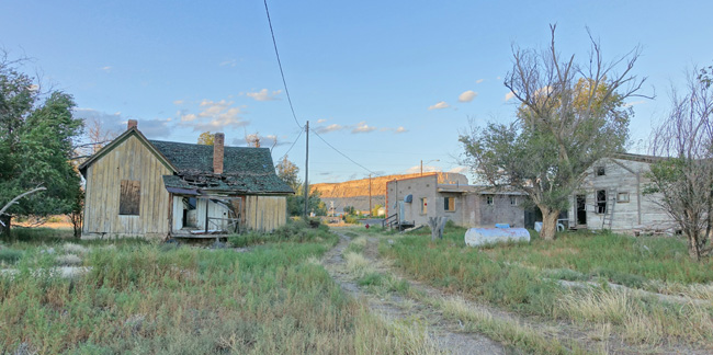 Abandoned buildings in Thompson Springs Utah and Sego ghost town