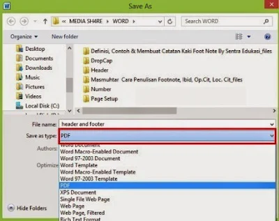 Mengubah File Office Word 2010 Menjadi PDF