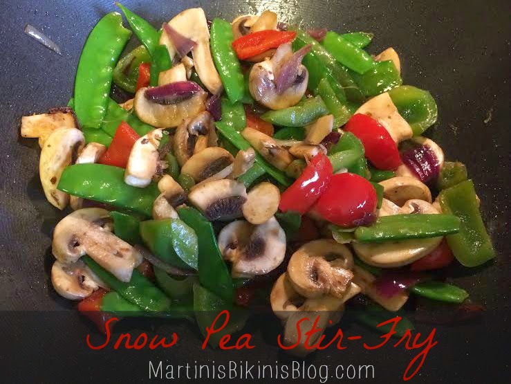 Snow Pea StirFry in Coconut Oil Martinis Bikinis