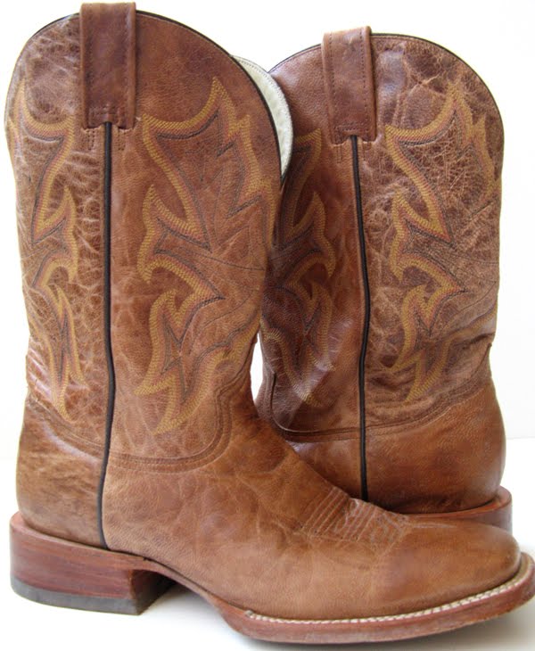 VINTAGE COWBOY BOOTS MEN'S SIZE 10 BROWN LEATHER BOOTS