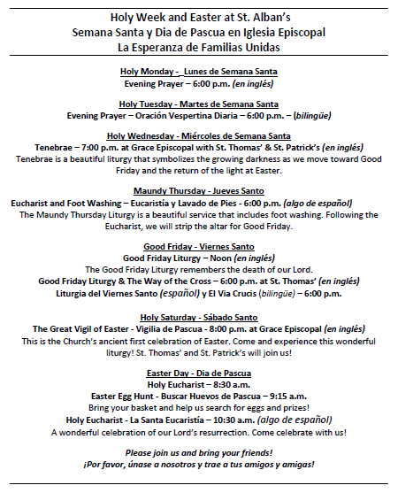 St. Alban's Episcopal Church: Holy Week and Easter