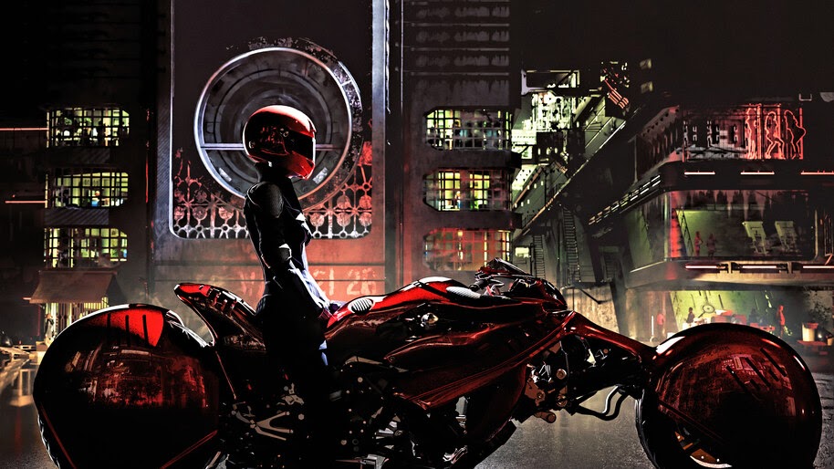 Cyberpunk, Motorcyle, Biker, Girl, Sci-Fi, 4K, #6.735