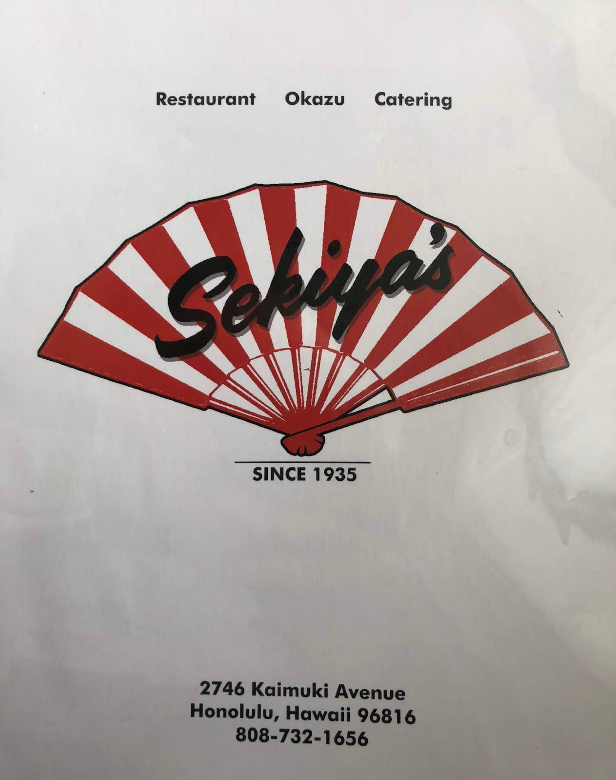 GREAT EATS HAWAII SEKIYA'S RESTAURANT AND DELICATESSEN