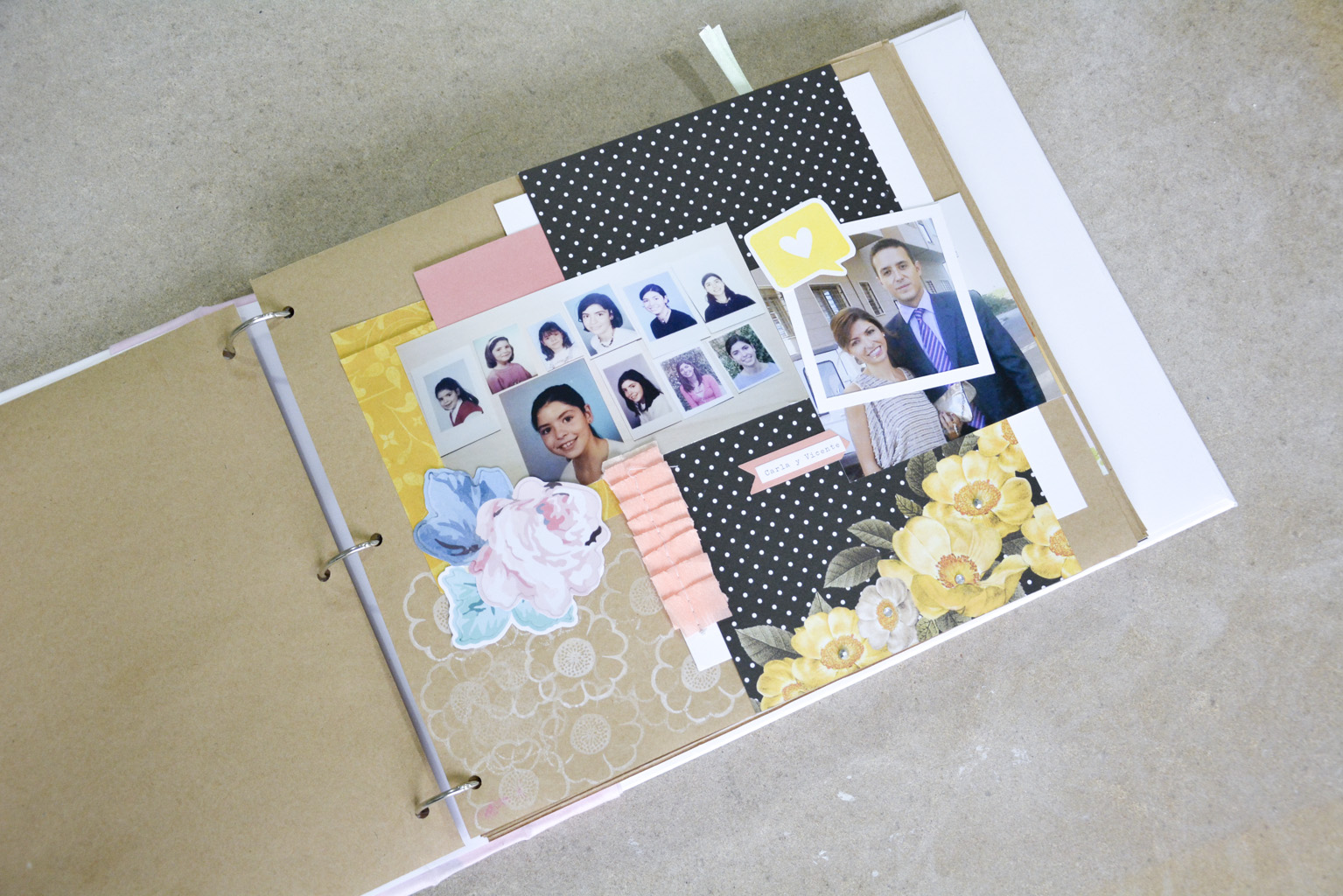 DIY: Álbum de scrapbook para bebé - Dibujos de Colores