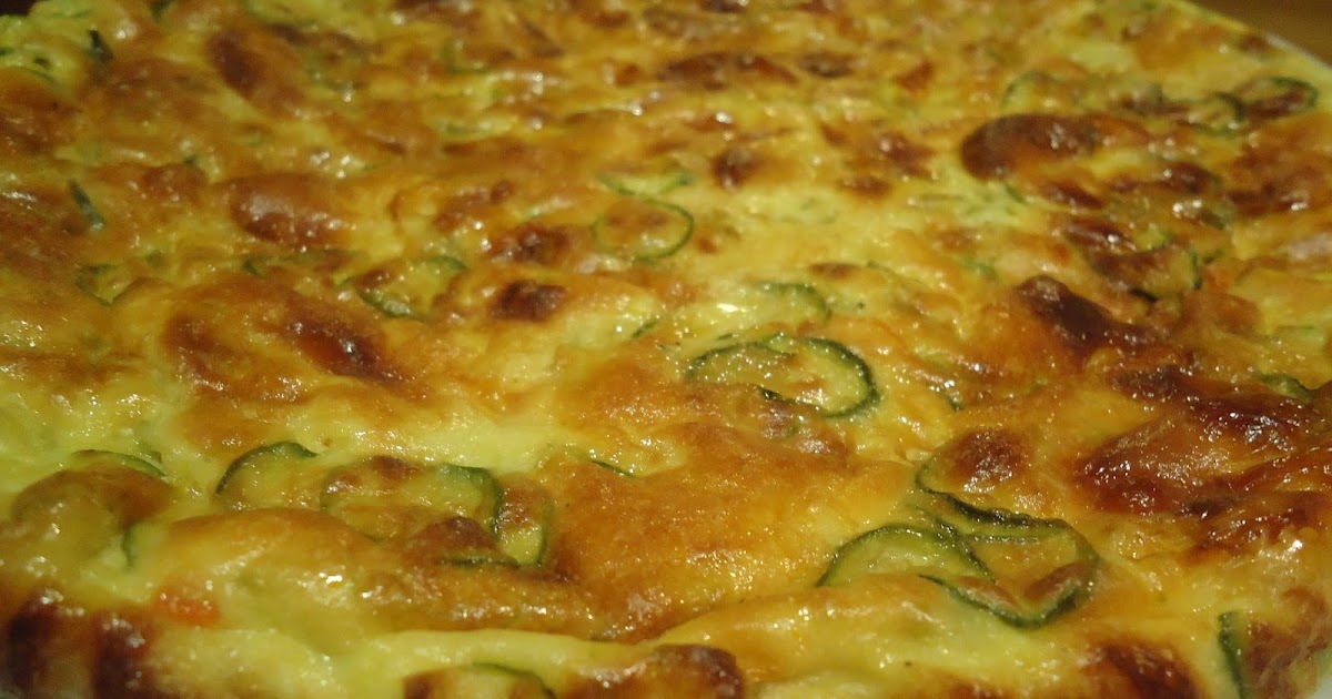 Frittata al forno, con zucchine in fiore, Ricotta e Scamorza