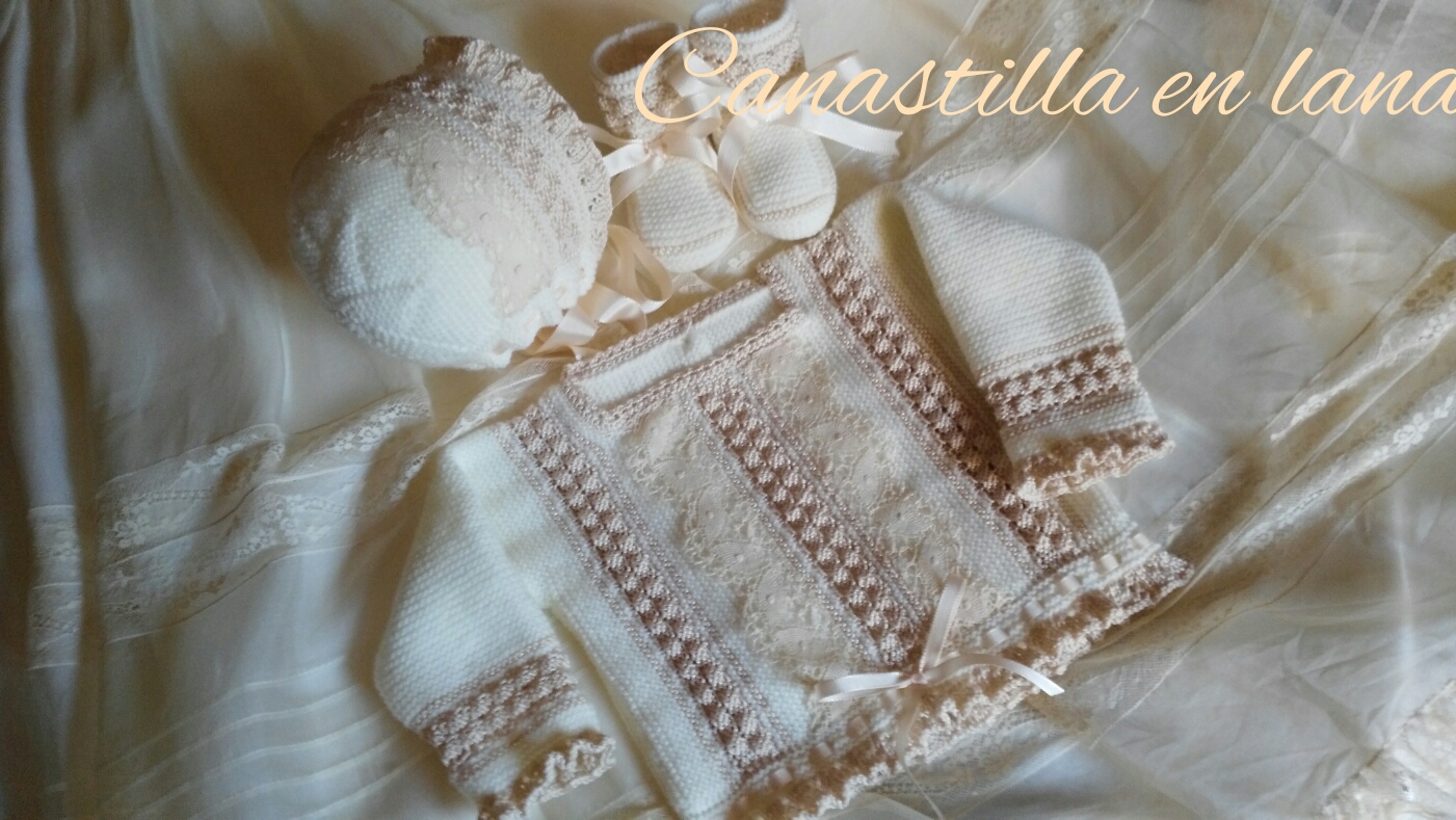 CANASTILLAENLANA Conjunto encaje inglés