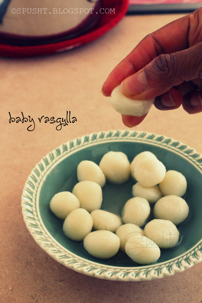 Spusht | Small Rasgulla Balls: Chhena Balls Soaked in Sweet Syrup