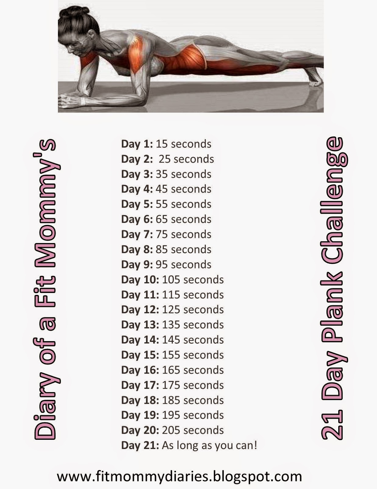 Diary of a Fit Mommy: 21 Day Plank Challenge