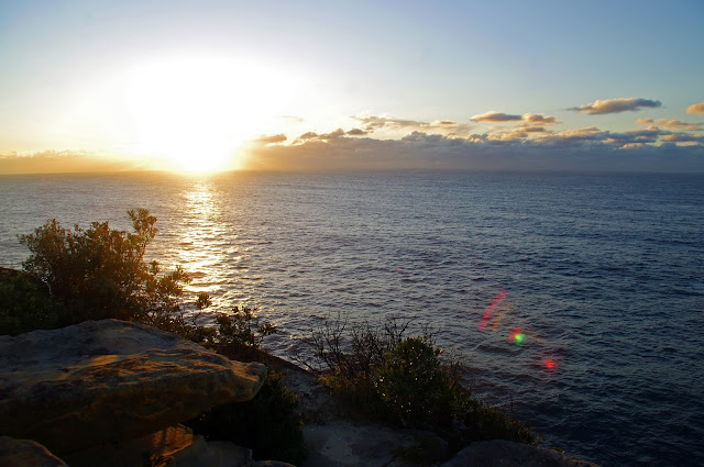 the sun over the sea from watsons bay sydney