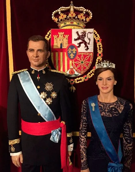 Queen Letizia, King Felipe and Princess Leonor the new presentation of a new wax sculpture of Queen Letizia at Wax Museum in Madrid