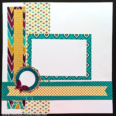 Scrapbook Start Point Page featuring Bohemian DSP from Stampin' Up! UK - check this out