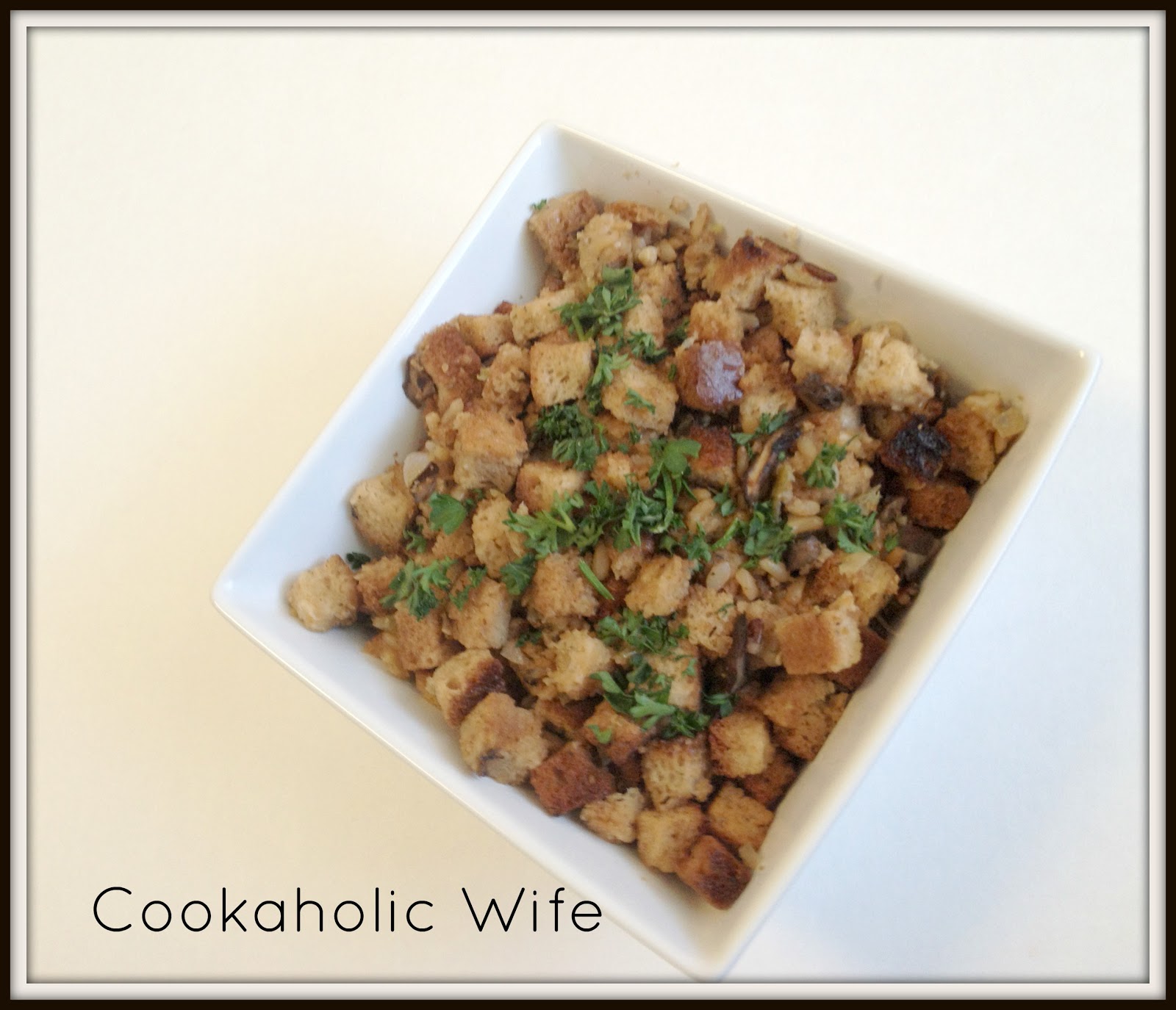 Wild Rice, Mushroom and Celery Stuffing Cookaholic Wife
