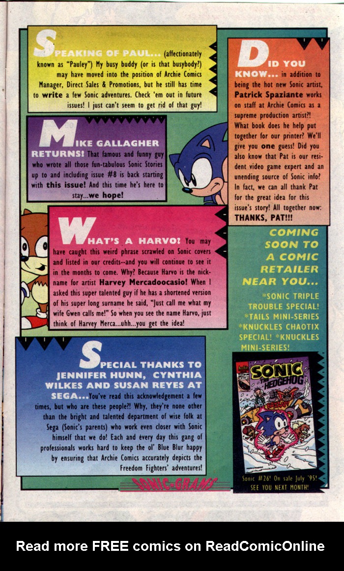 Read online Sonic The Hedgehog comic -  Issue #25 - 28