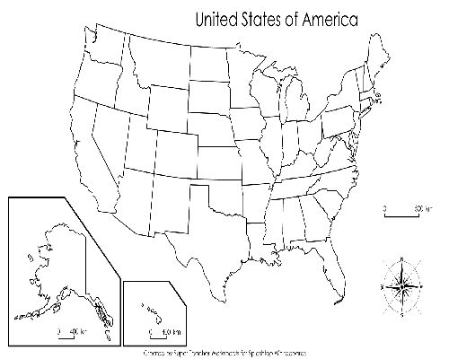United States Blank Map Worksheet
