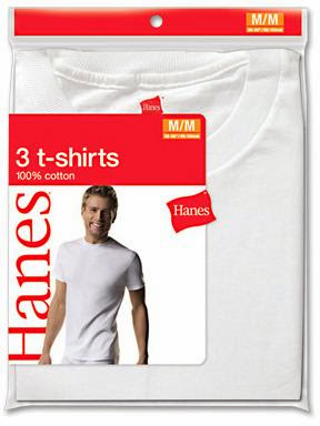 hanes men crew neck white t-shirt