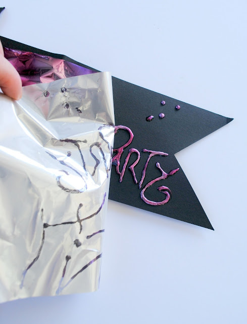 Deco Foil diy on the blog, fizzyparty.com 