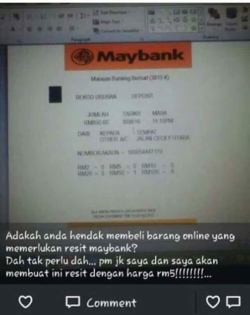 Khidmat Buat Resit Bank Palsu! Khidmat Buat Resit Bank Palsu!