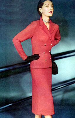 The Vintage Pattern Files: Free 1950's Knitting Pattern - Evening in Manhattan Double-Breasted Suit