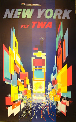 Vintage 1950s New York travel poster by David Klein