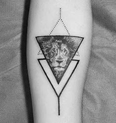 triangle tattoo tattoos geometric rose lioness designs flower nature dot meanings represent would