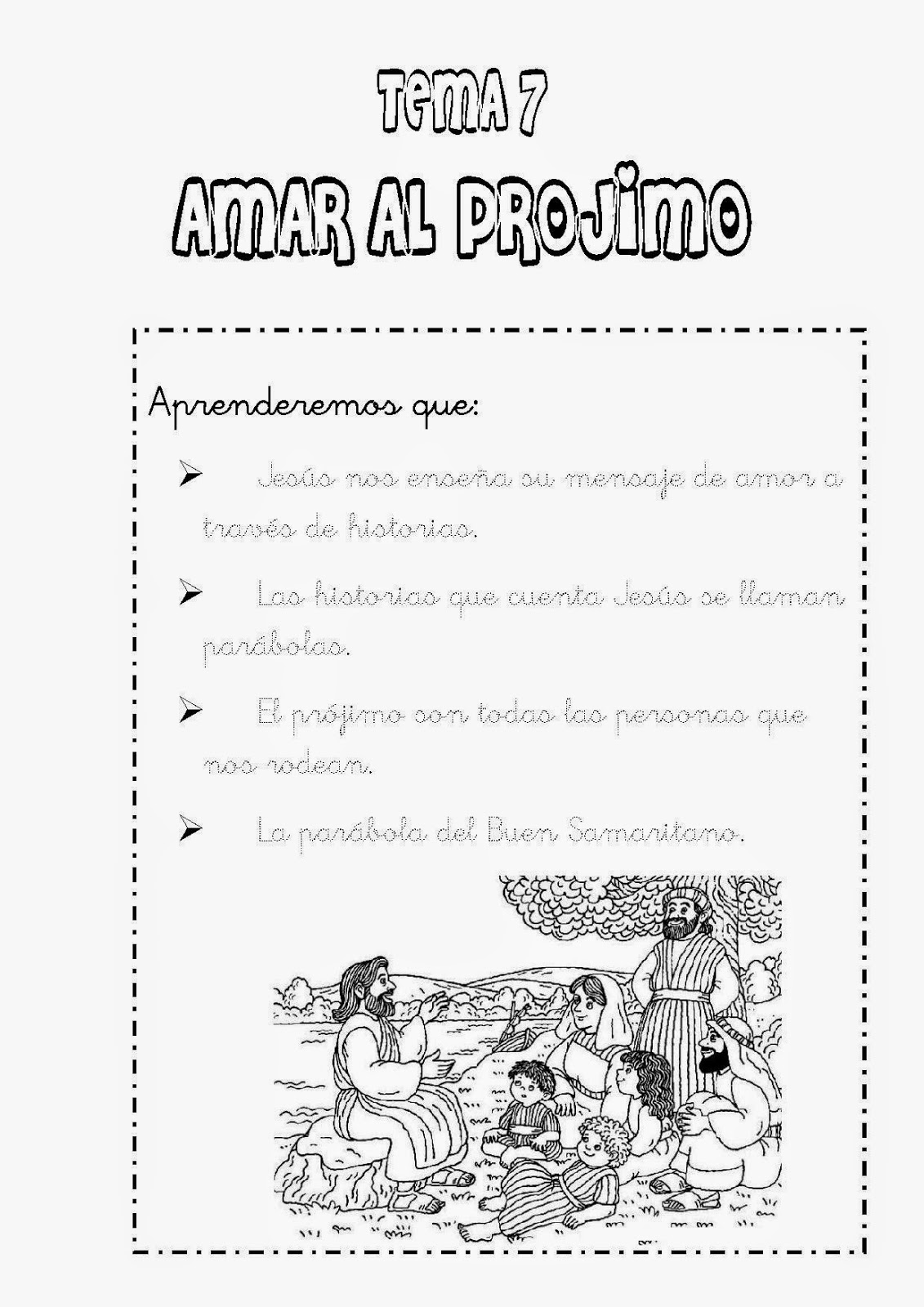 RELIGICANDO EN EL COLE Fichas de Religión para 1º de Primaria.