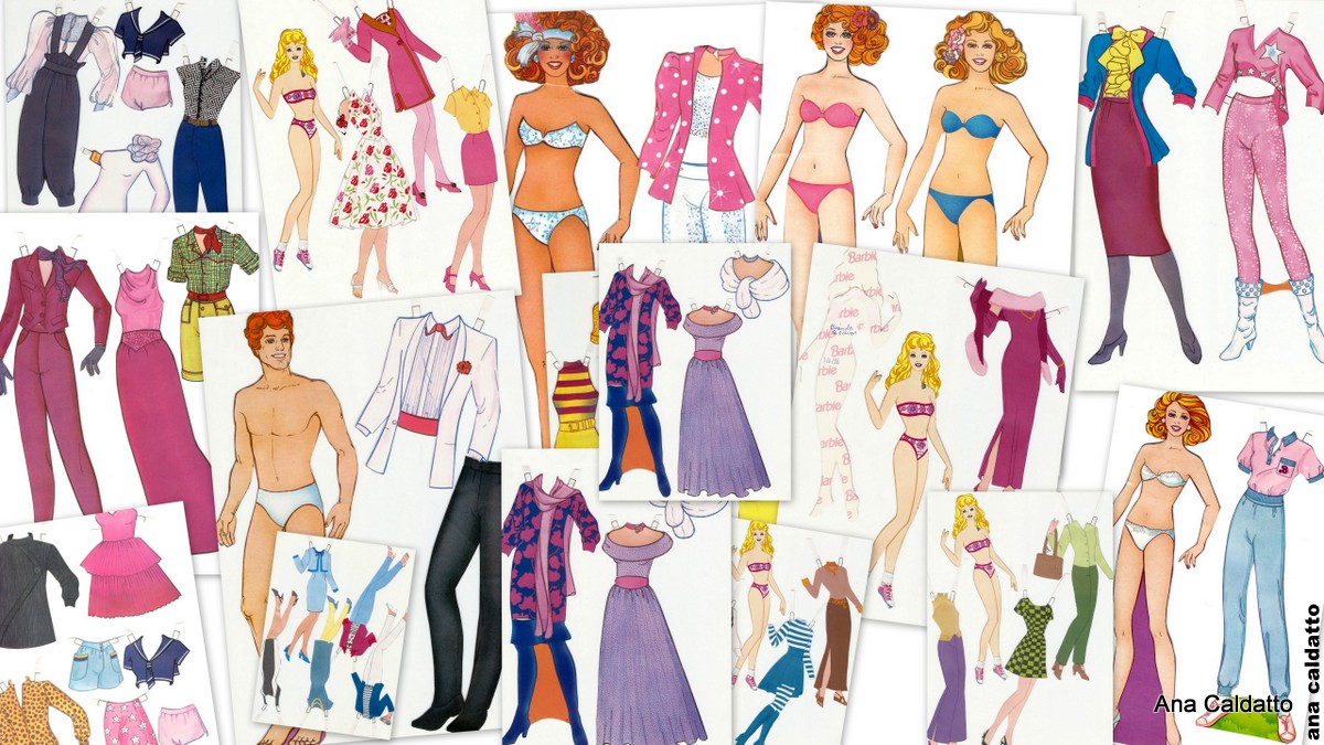 Bonecas de Papel - Barbie com roupas para imprimir  Barbie paper dolls,  Paper dolls clothing, Paper dolls