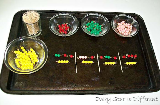 Divisions of 4 with Montessori Beads: Understanding Time Signatures in Music