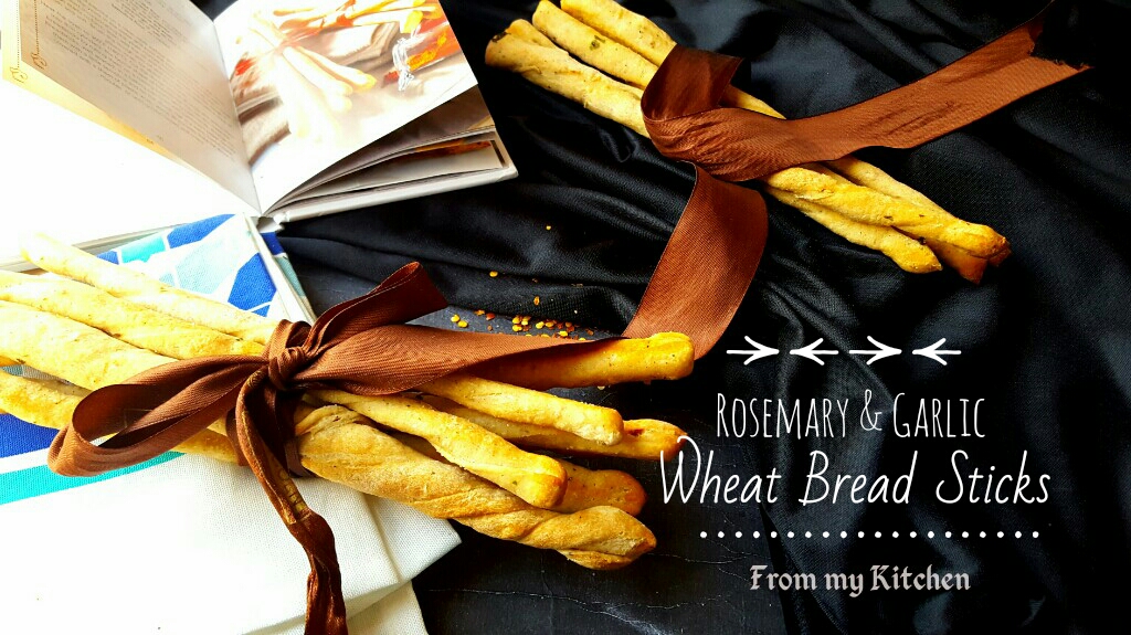 Rosemary & Garlic Wheat Bread Sticks From My Kitchen