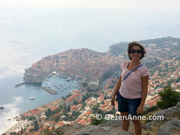 Srj tepesinde Dubrovnik manzarası, Hırvatistan Arabayla Balkan turu