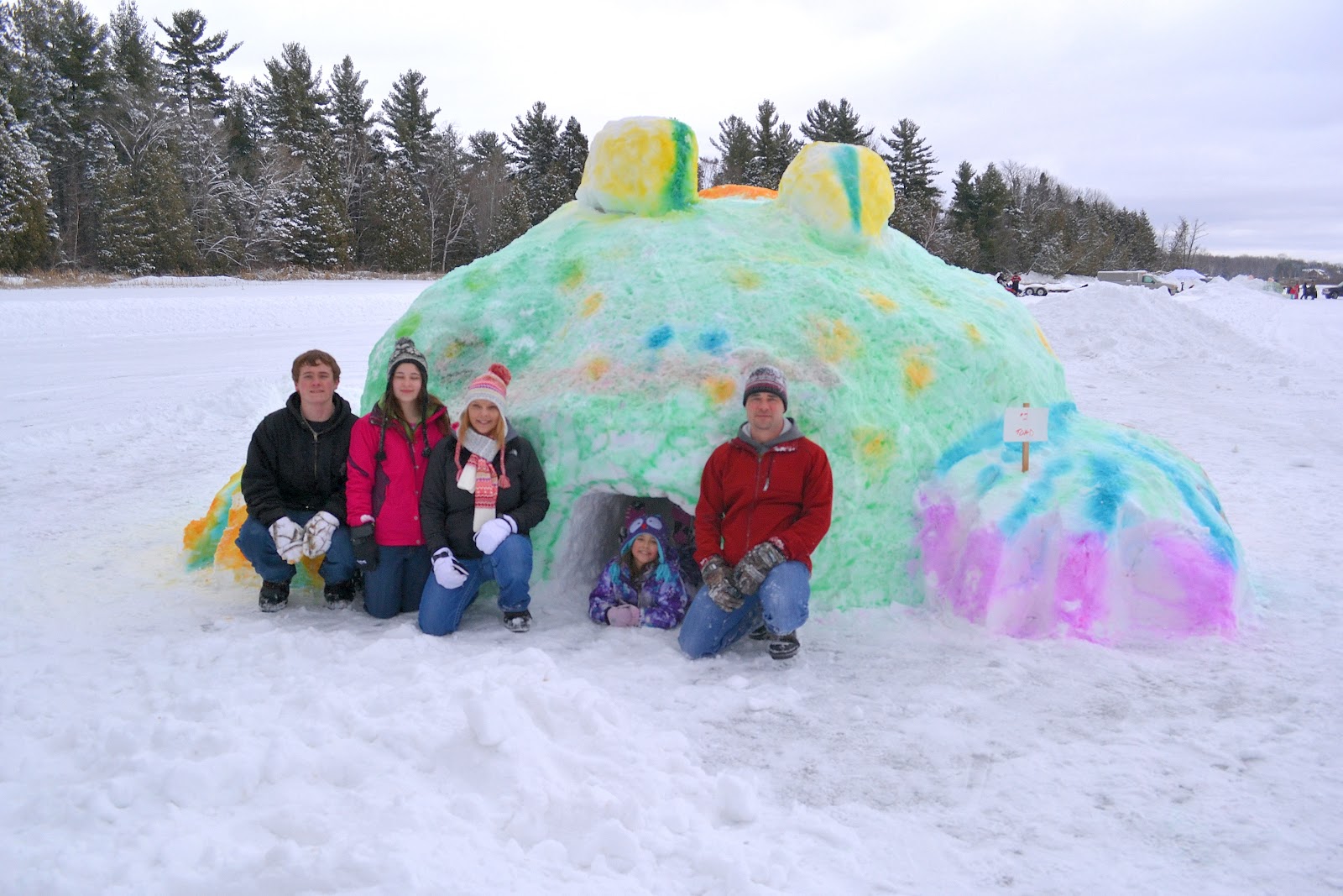 Toad House Toads have fun on the Frozen Flambeau