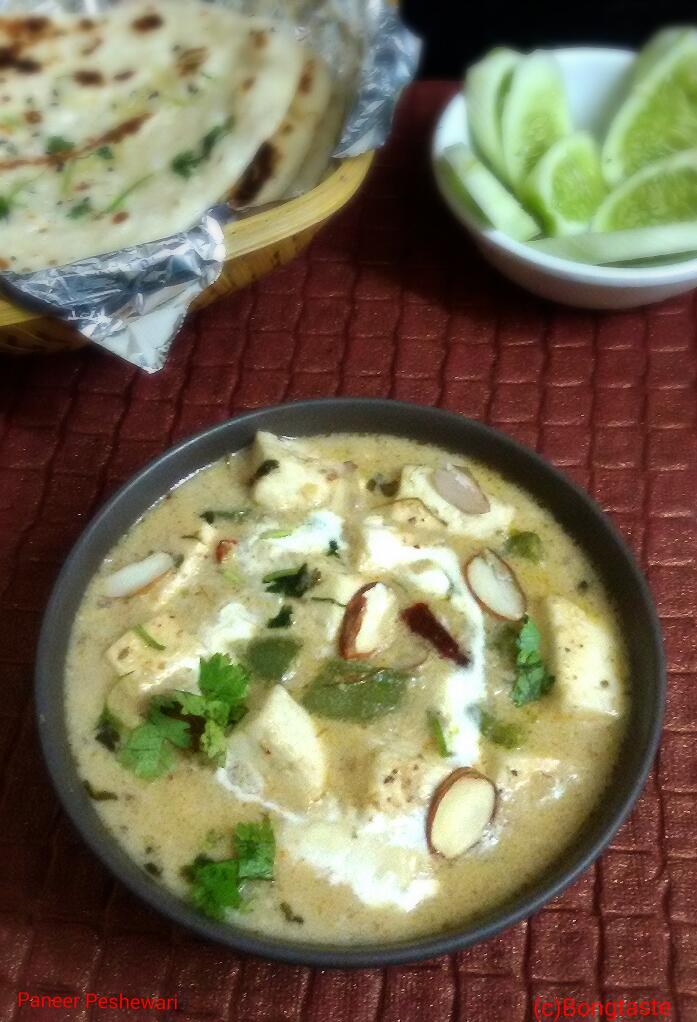 Bongtaste Paneer Peshwari (Paneer or Indian Cottage Cheese Cooked in