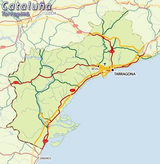Tarragona Mapa Ciudad de la Región España mapa de la ciudad