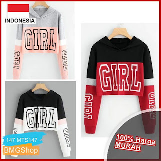 MTS147 Sweater Hodie Wanita Kombinasi Girl BMGShop