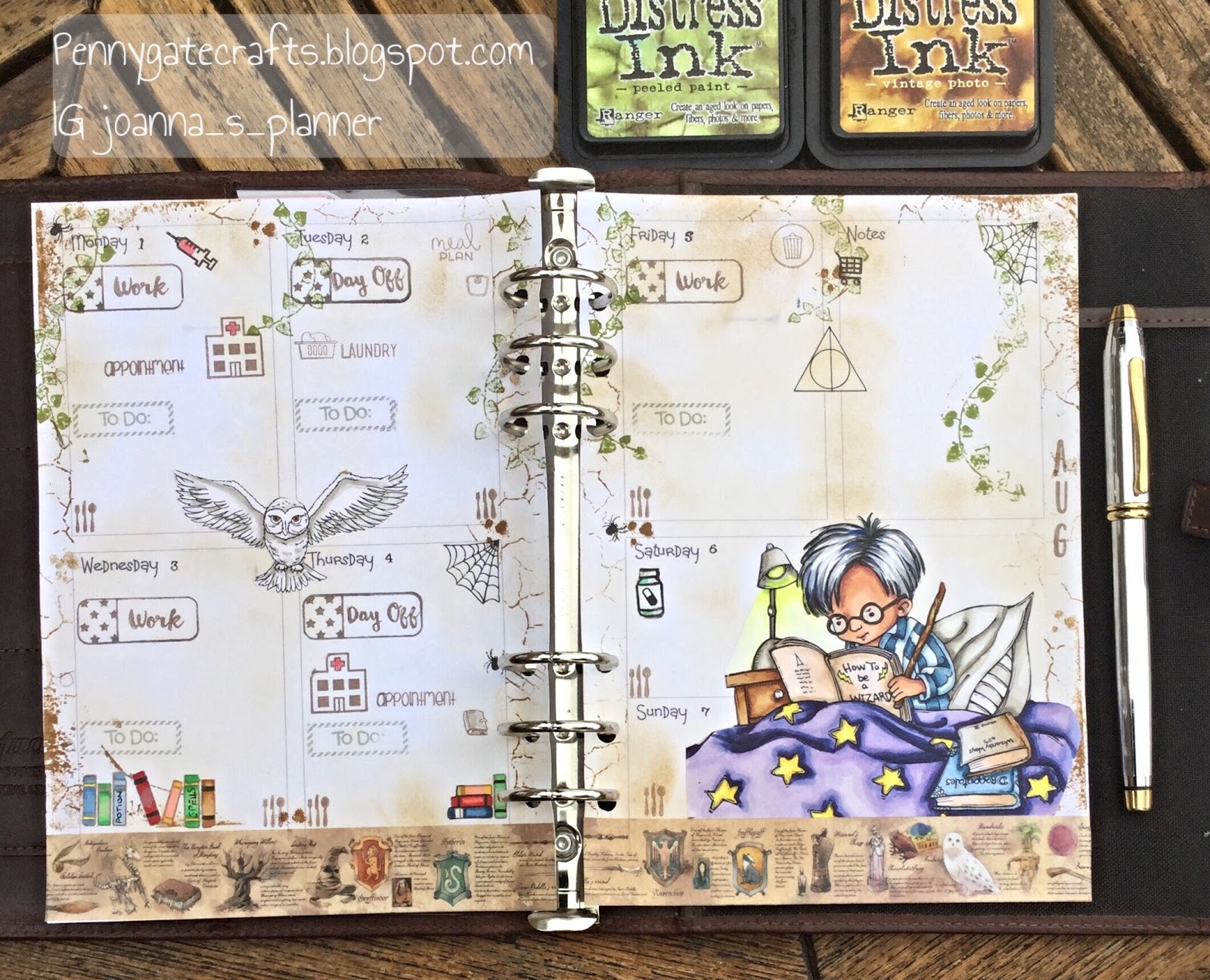 Decorative Planner Stamping Harry Potter Joanna`s Planner