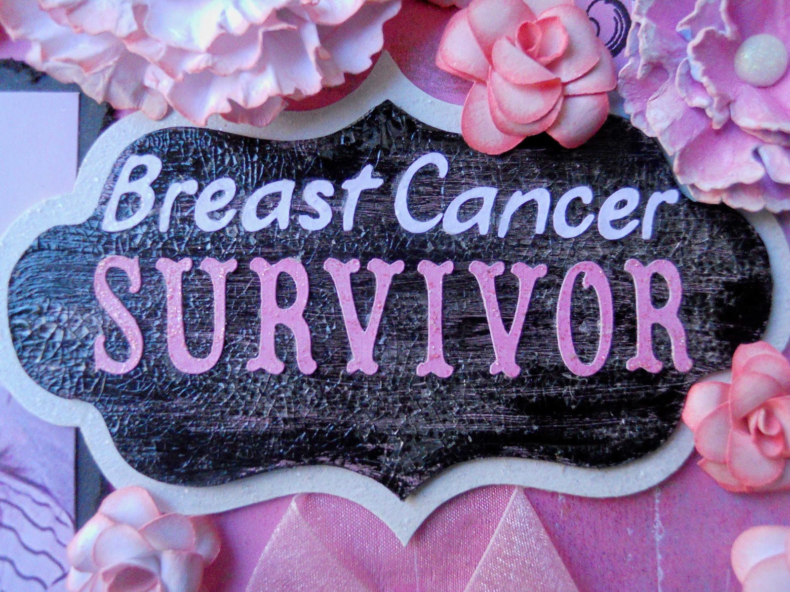 Drea's Scraps of Inspiration Pink Survivor Flower Tutorial