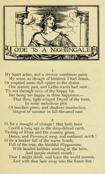 Archival Sources For Engd18 John Keats Ode To A Nightingale