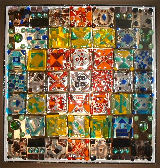 Mrs. Belton's Artists Fused Glass Tile Installation