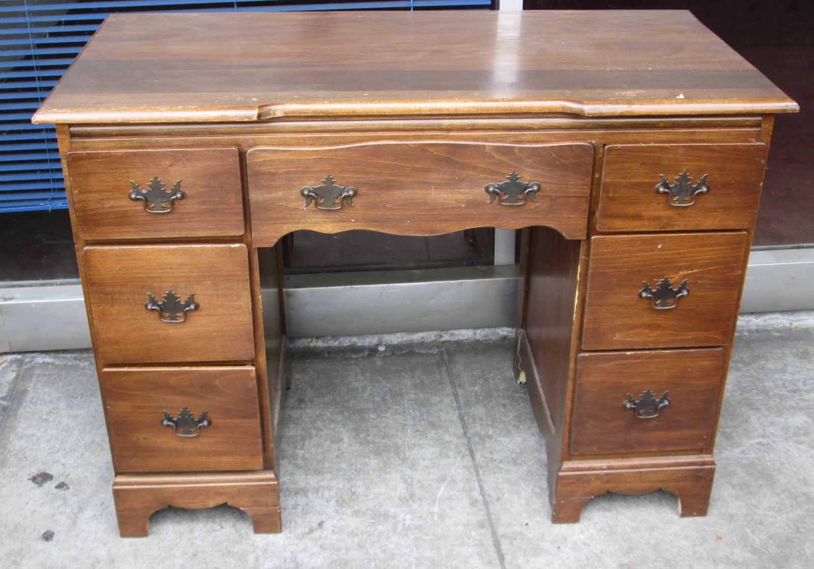 pine vanity desk