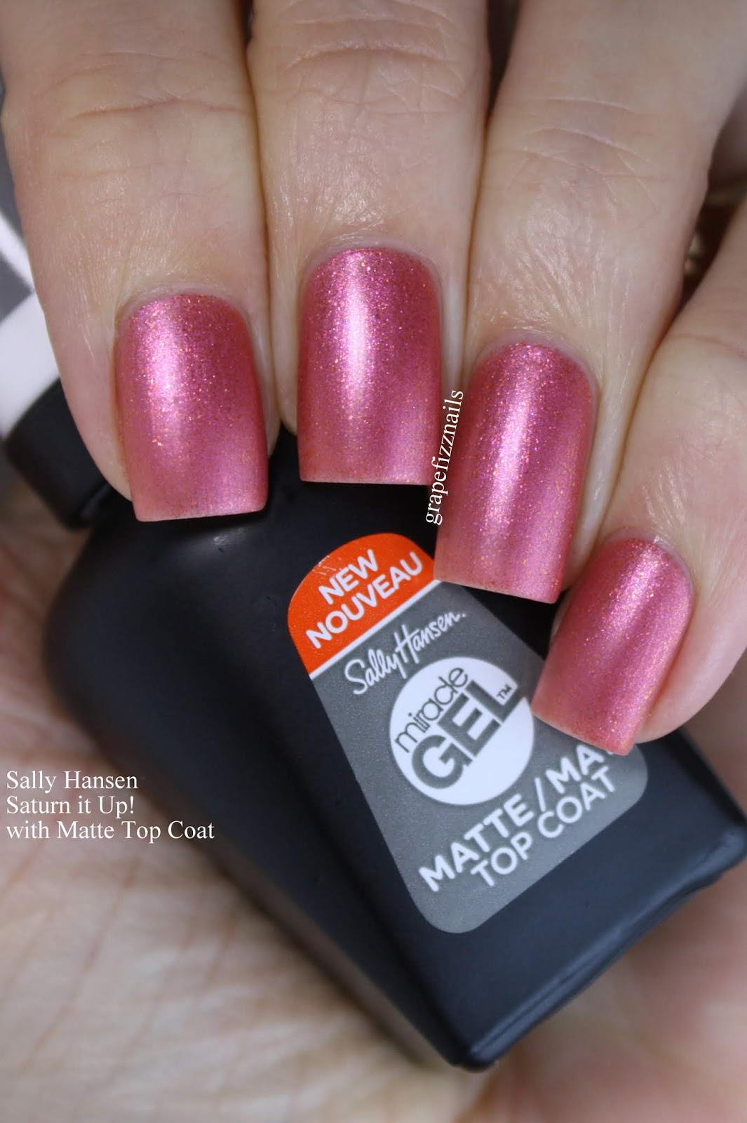 Grape Fizz Nails Sally Hansen New! Miracle Gel Matte Top Coat