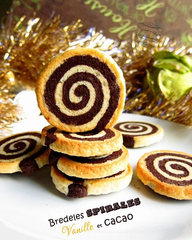 biscuits en spirales cacao et vanille
