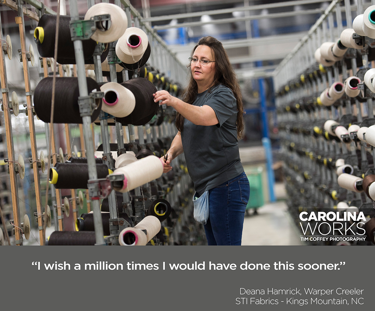 Carolina Works Photographing NC Manufacturers Deana Hamrick Warper